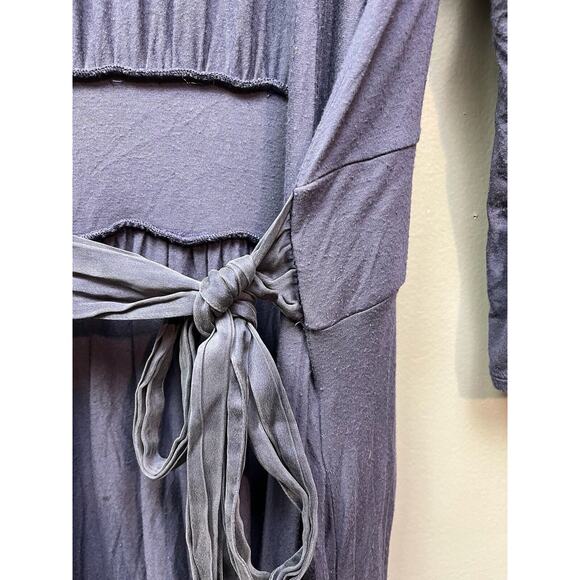Fleur’t grey/lavender‎ tie front robe Womens Medium/Large Stretch Cozy - Picture 10 of 10